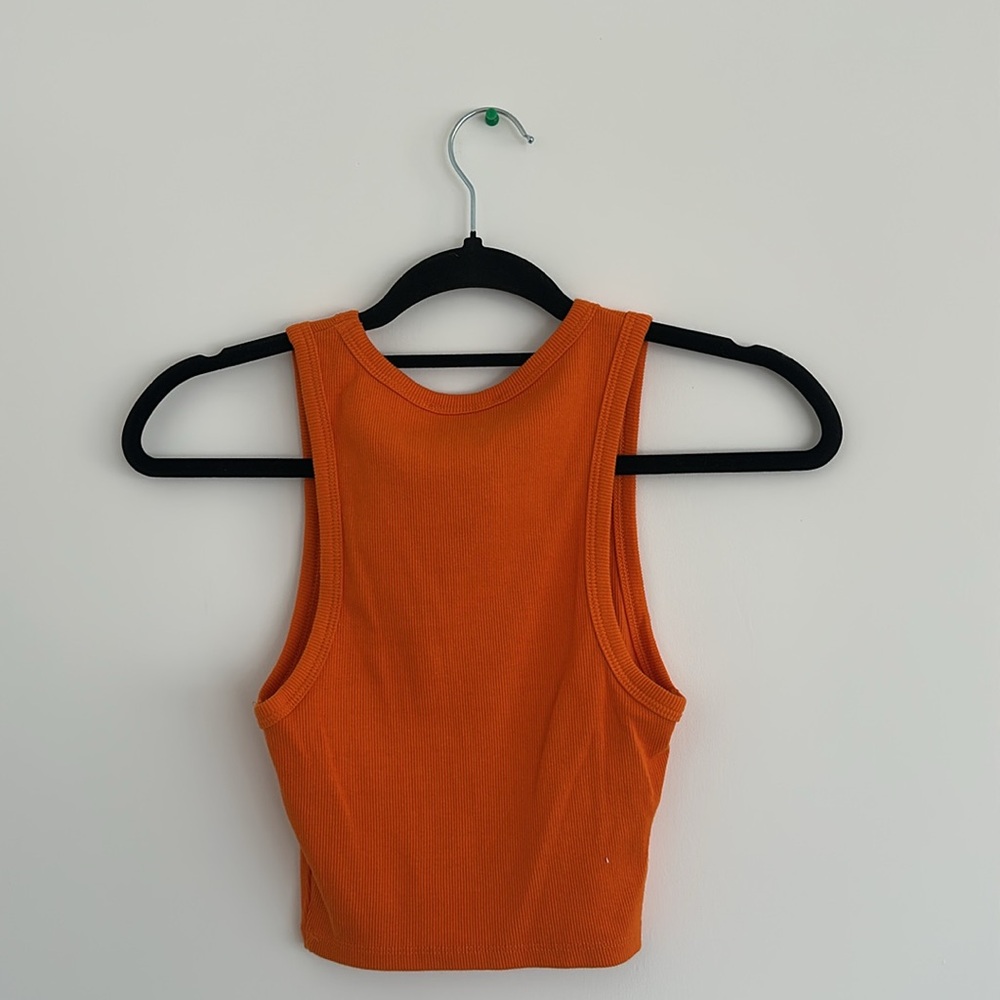 Women’s cropped Orange Tank Top
